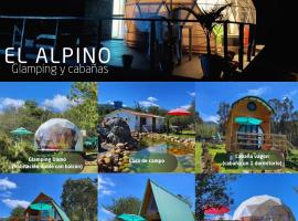 El Alpino Cabaña Glamping & Camping, campismo de luxo em Guatavita
