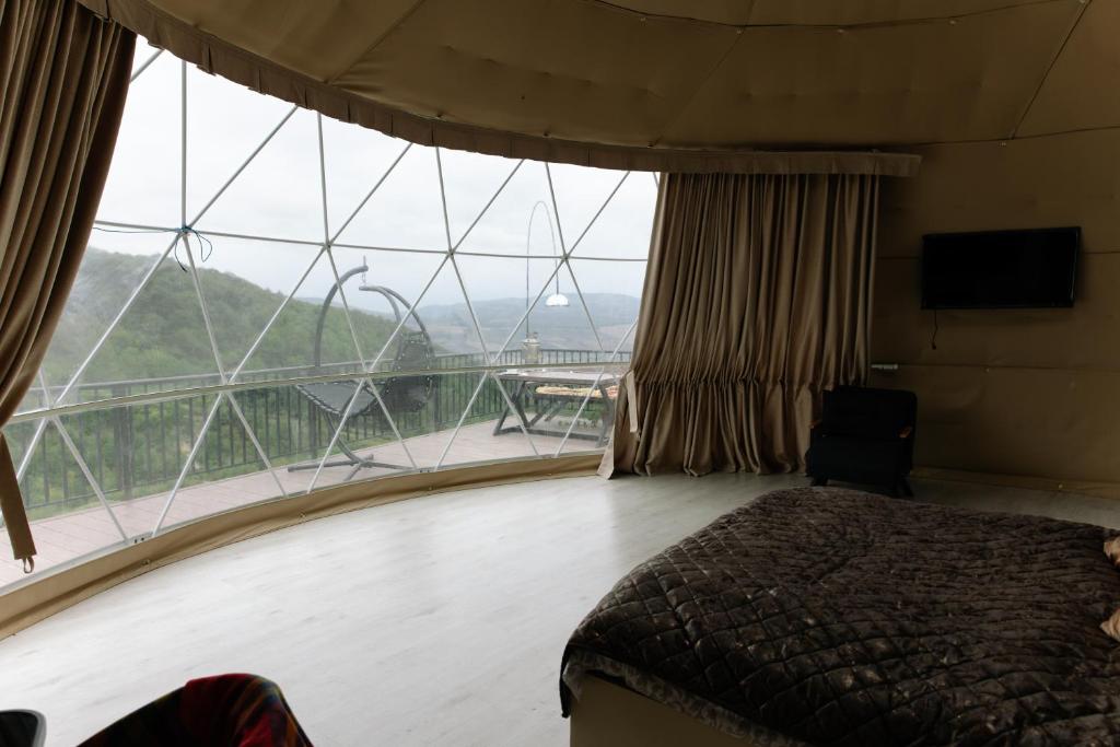 Телевизия и/или развлекателен център в Glamping Dream Domes Ismayilli