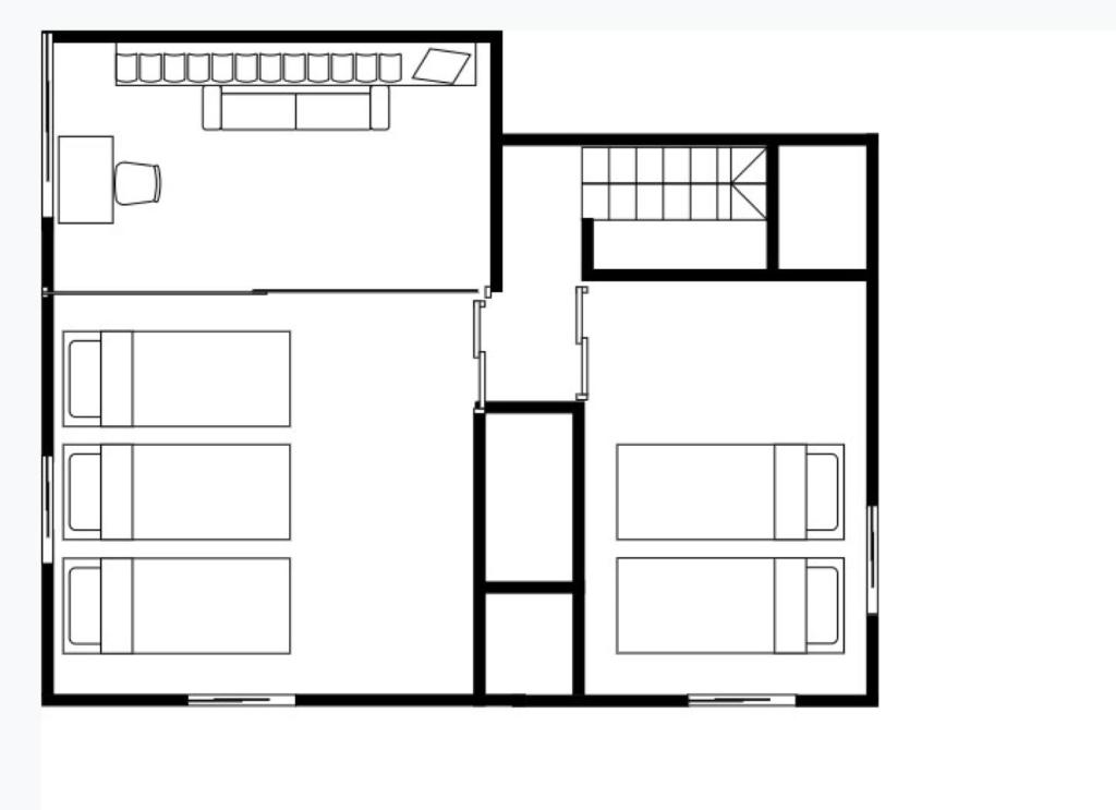 a floor plan of a building at Osaka Kanzakigawa Royal駅徒步1分 "private house 3 bed rooms "一棟貸し宿 in Osaka