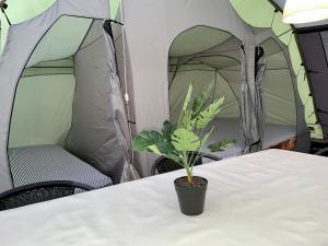 Hestkær Family Rooms Summer Camp 객실 침대