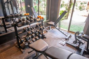 Fitnesscenter och/eller fitnessfaciliteter på Maison de clara